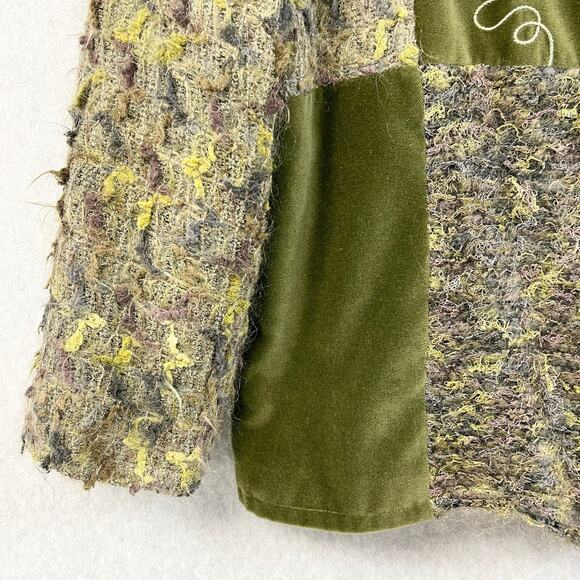 Audrey Elizabeth Velvet Pant Set Womens Medium Patchwork Woodsy Goblincore 70s‎ - Picture 5 of 16